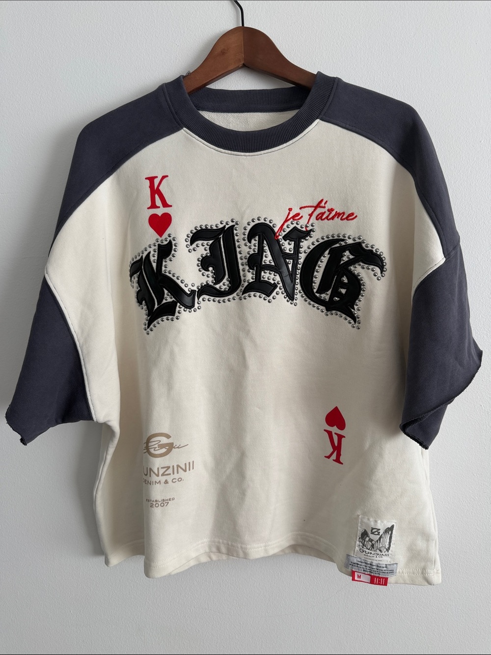 GUNZINII Denim &Co White & Navy 'KING'
